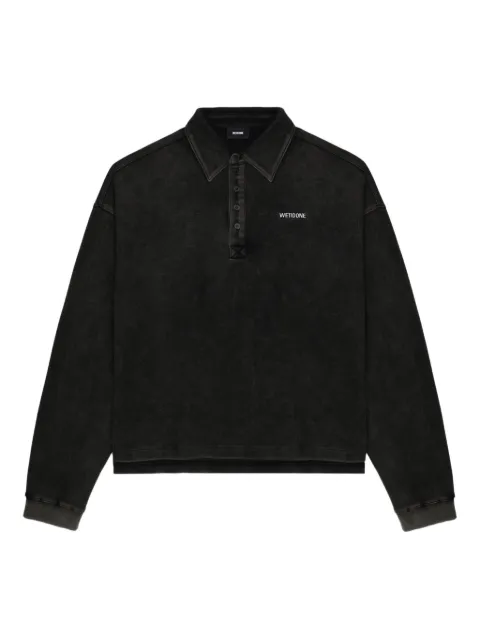 We11done buttoned-fastening long-sleeve polo shirt
