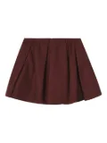 SHUSHU/TONG cotton mini pleated skirt - Brown