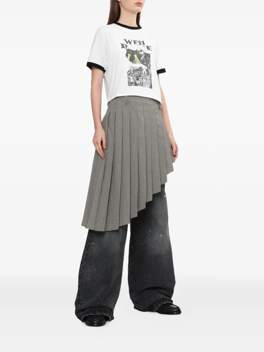 We11 Done Graphic-print Cotton T-shirt In White