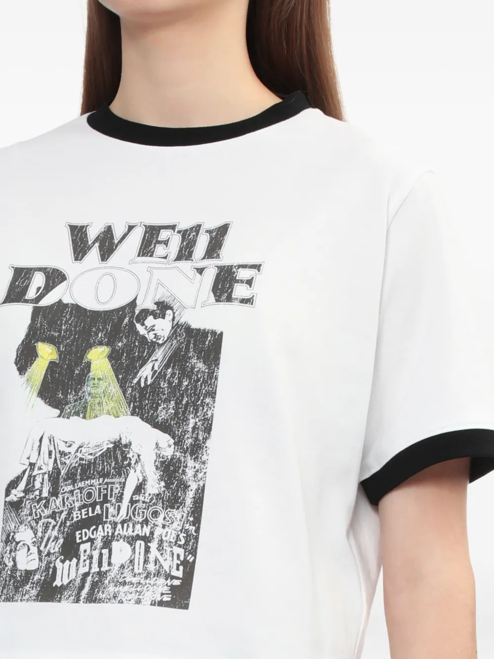 We11 Done Graphic-print Cotton T-shirt In White