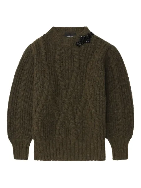 Simone Rocha embellished cable-knit sweater