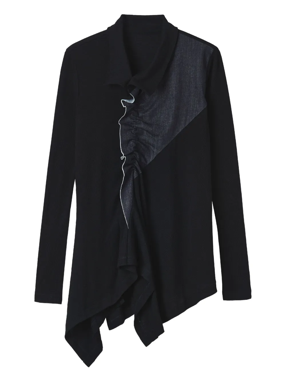 Y's asymmetric blouse | Blue | Image 1