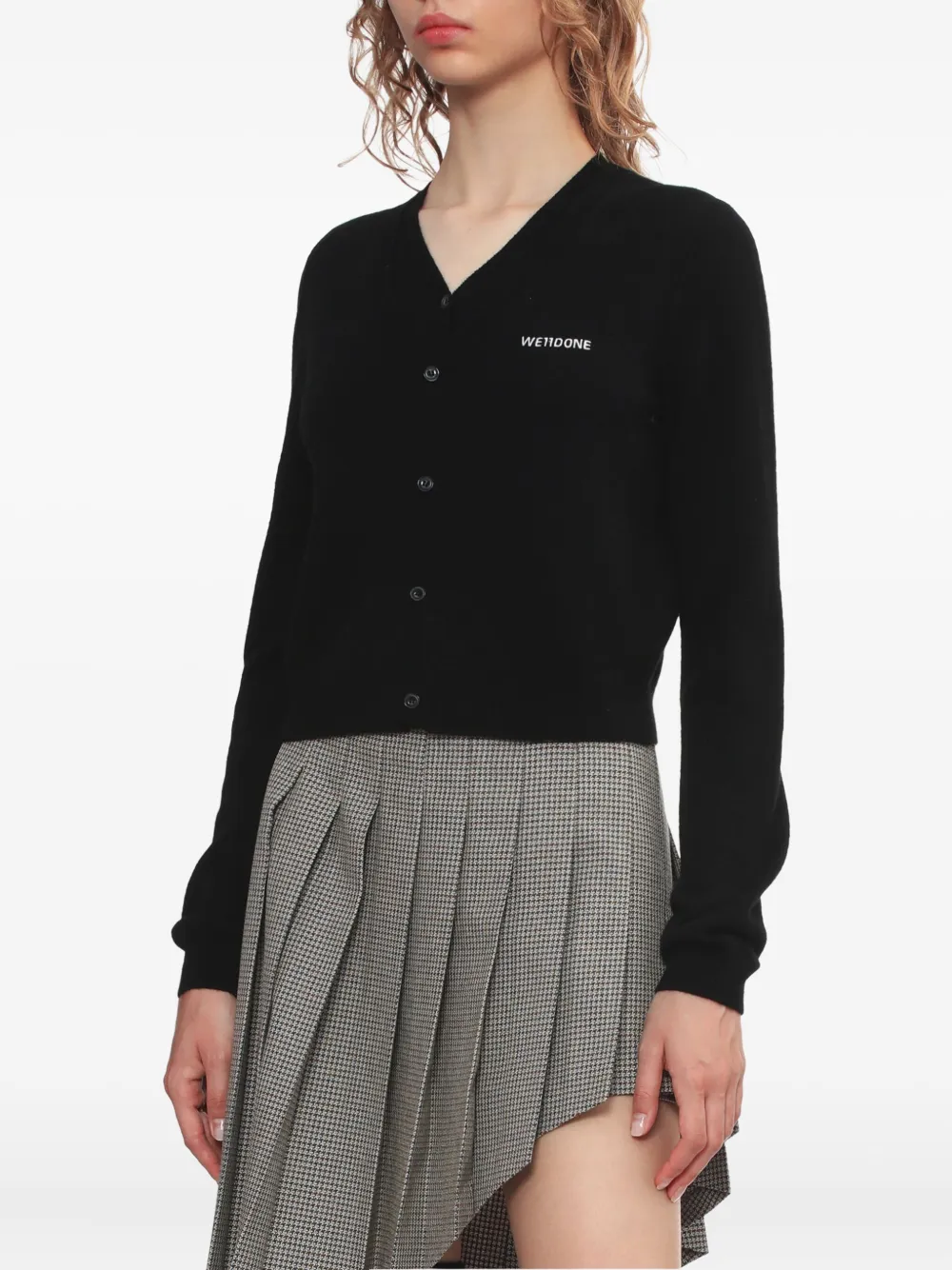 We11done Vest met borduurwerk Zwart