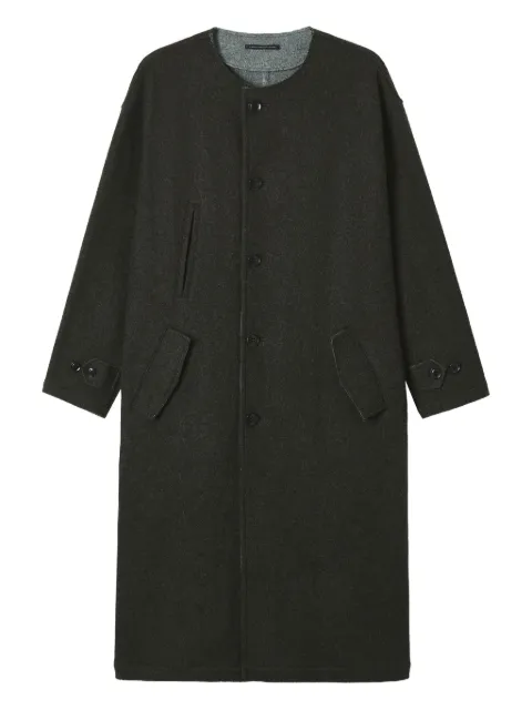 Y's flap-pocket single-breasted coat