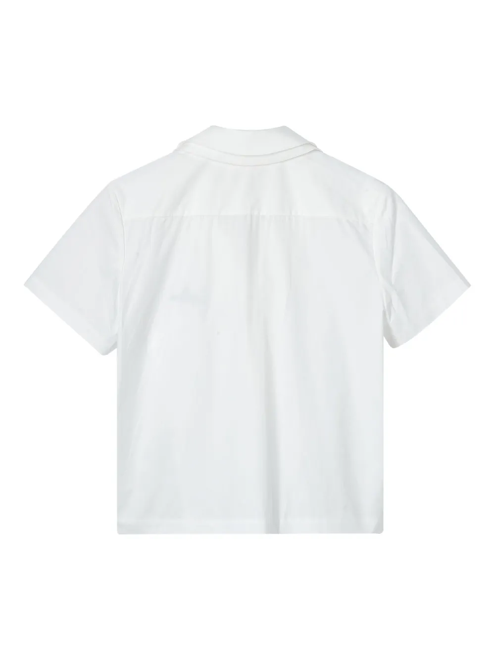 SHUSHU/TONG Blouse met gelaagde kraag en korte mouwen - Wit