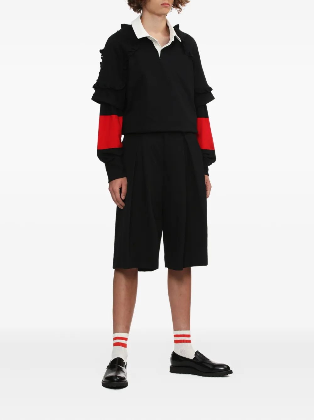 Simone Rocha ruffled-sleeve rugby polo shirt | Image 2