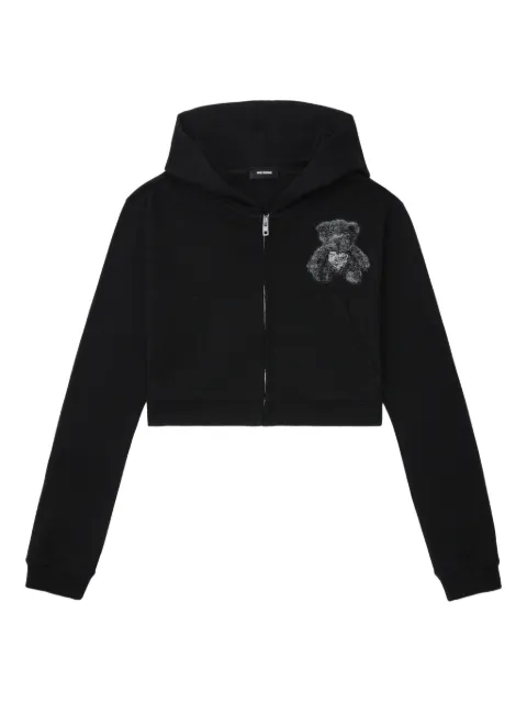 We11done hoodie con cierre y motivo de osito