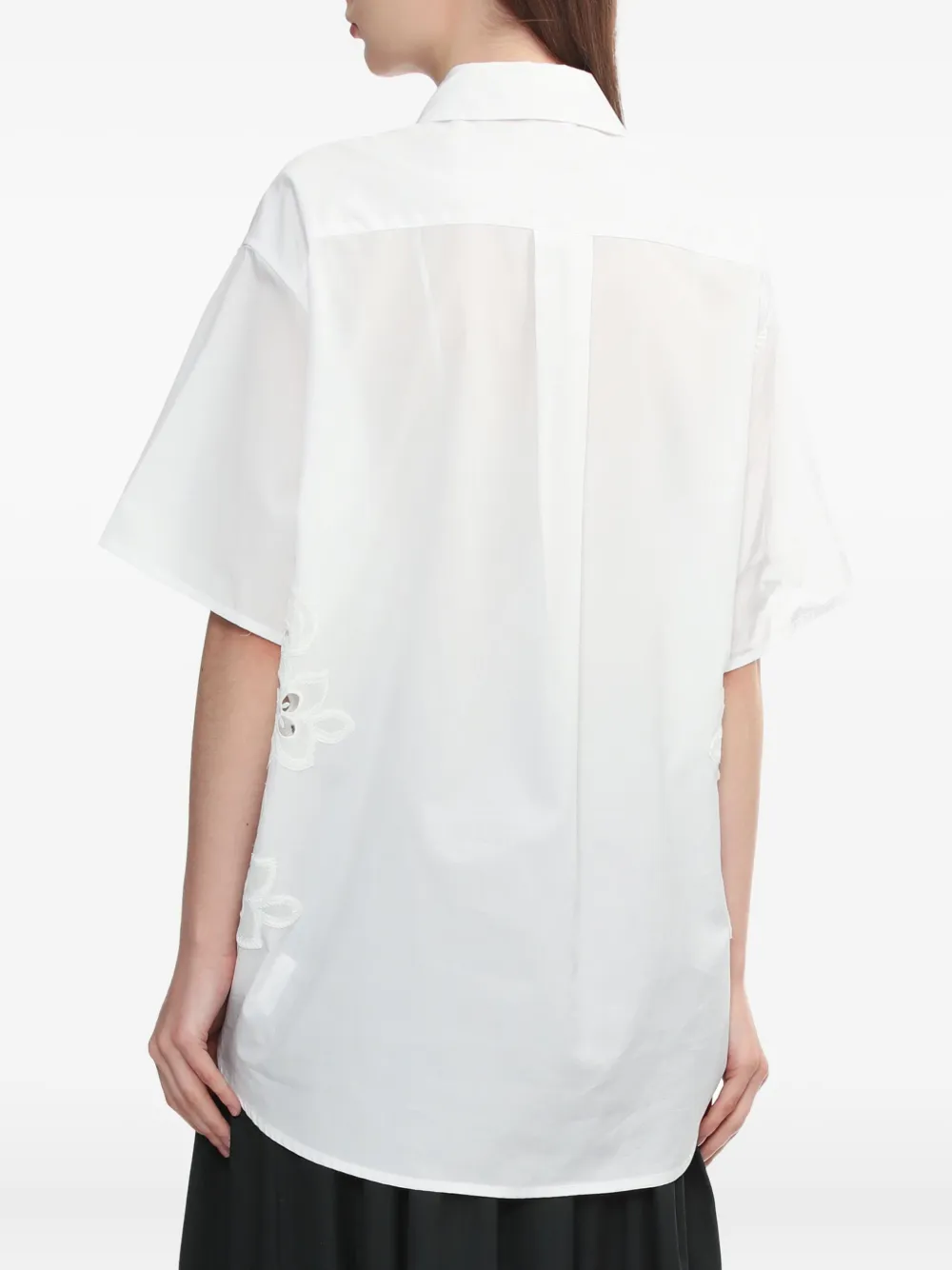 Rag & Bone Floral Lace-insert Shirt In White