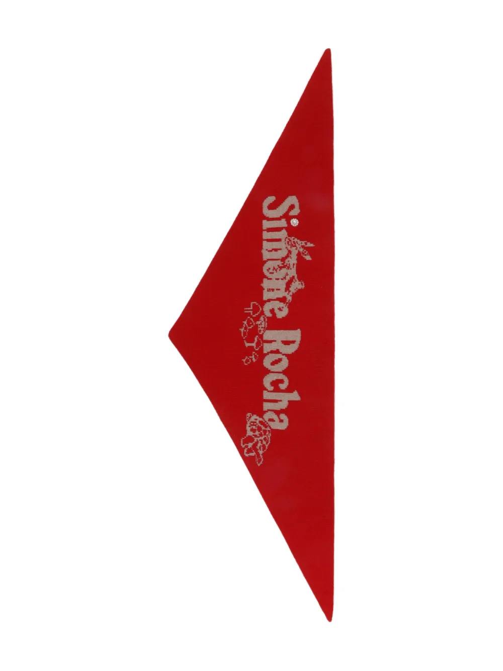 Simone Rocha Logo-jacquard Scarf In Red