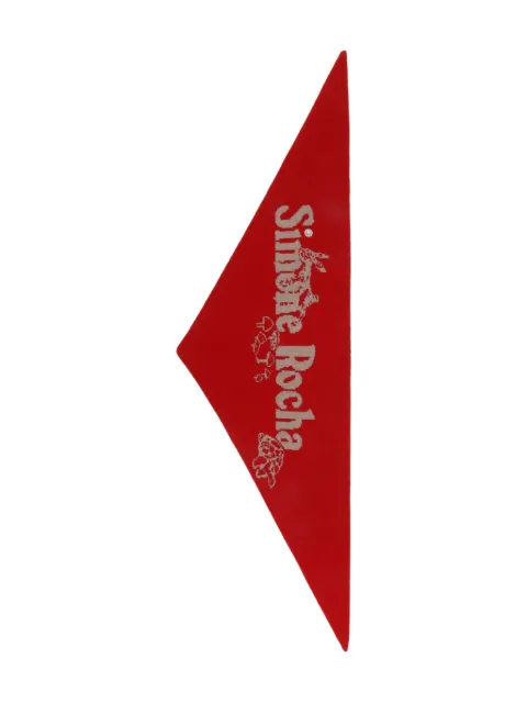 Simone Rocha logo-jacquard scarf