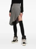 We11done pleated asymmetric skirt - Neutrals