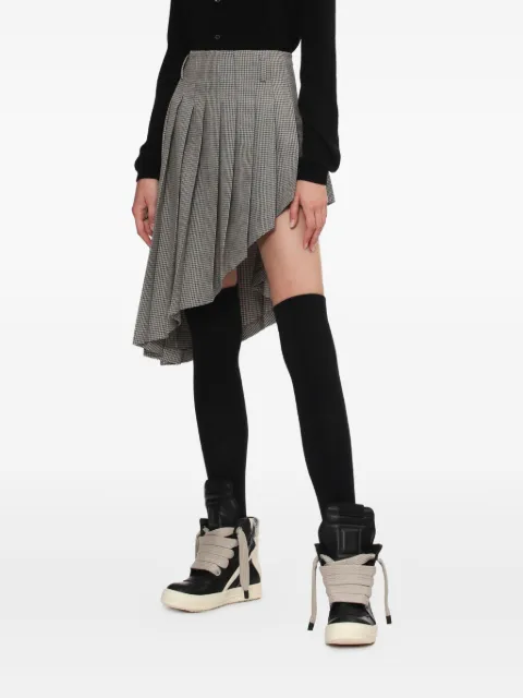 We11done pleated asymmetric skirt