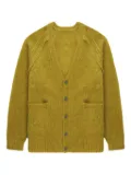 Undercover patch pocket V-neck cardigan - Yellow