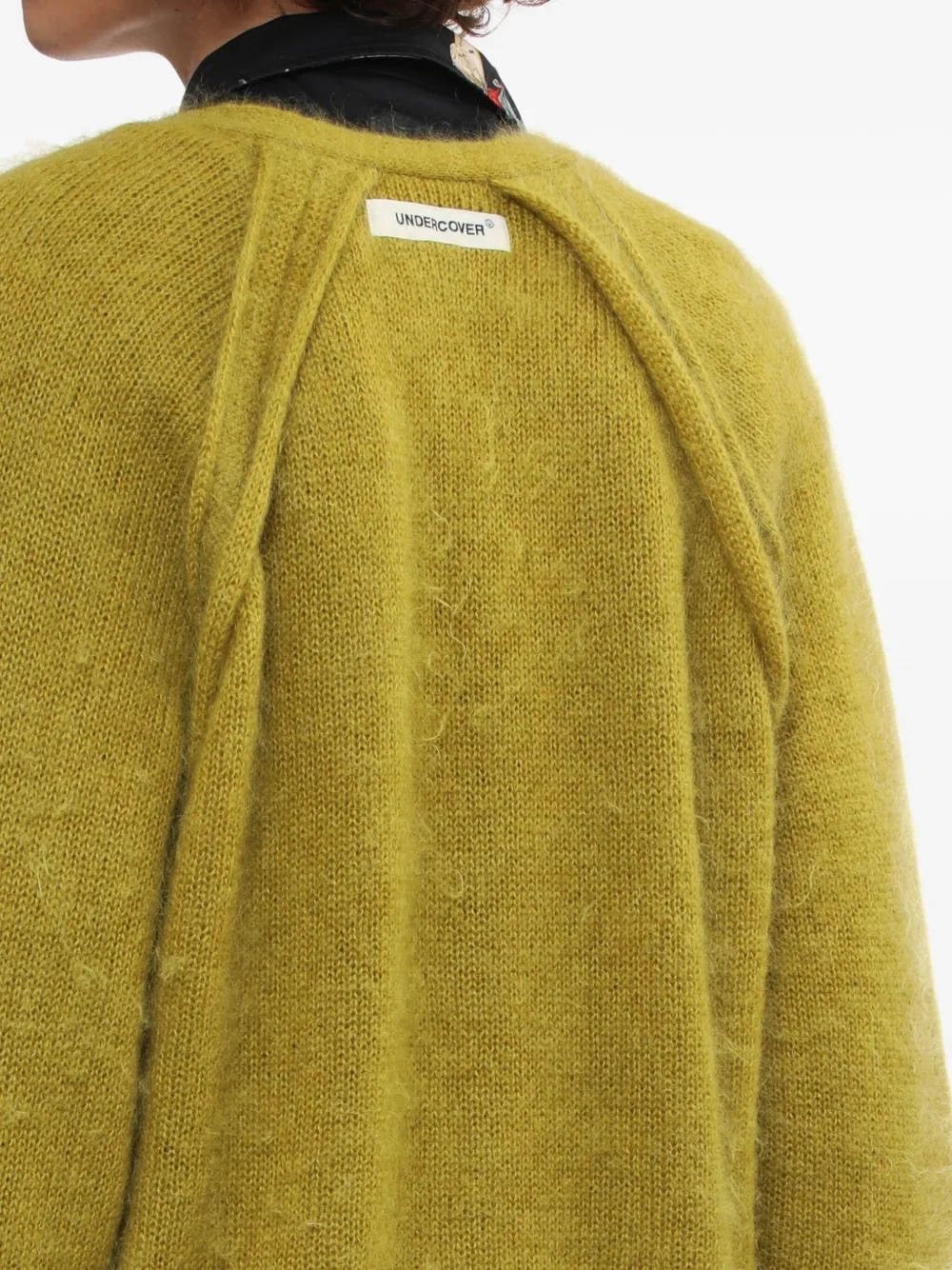 Undercover Patch Pocket V-neck Cardigan In Yellow