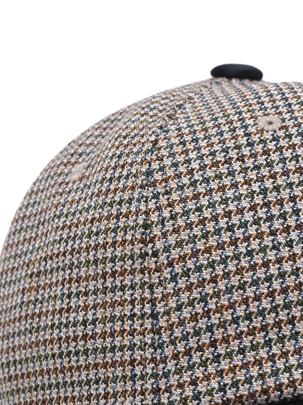 We11 Done Houndstooth Baseball Cap In Black
