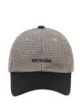 We11done houndstooth baseball cap - Black