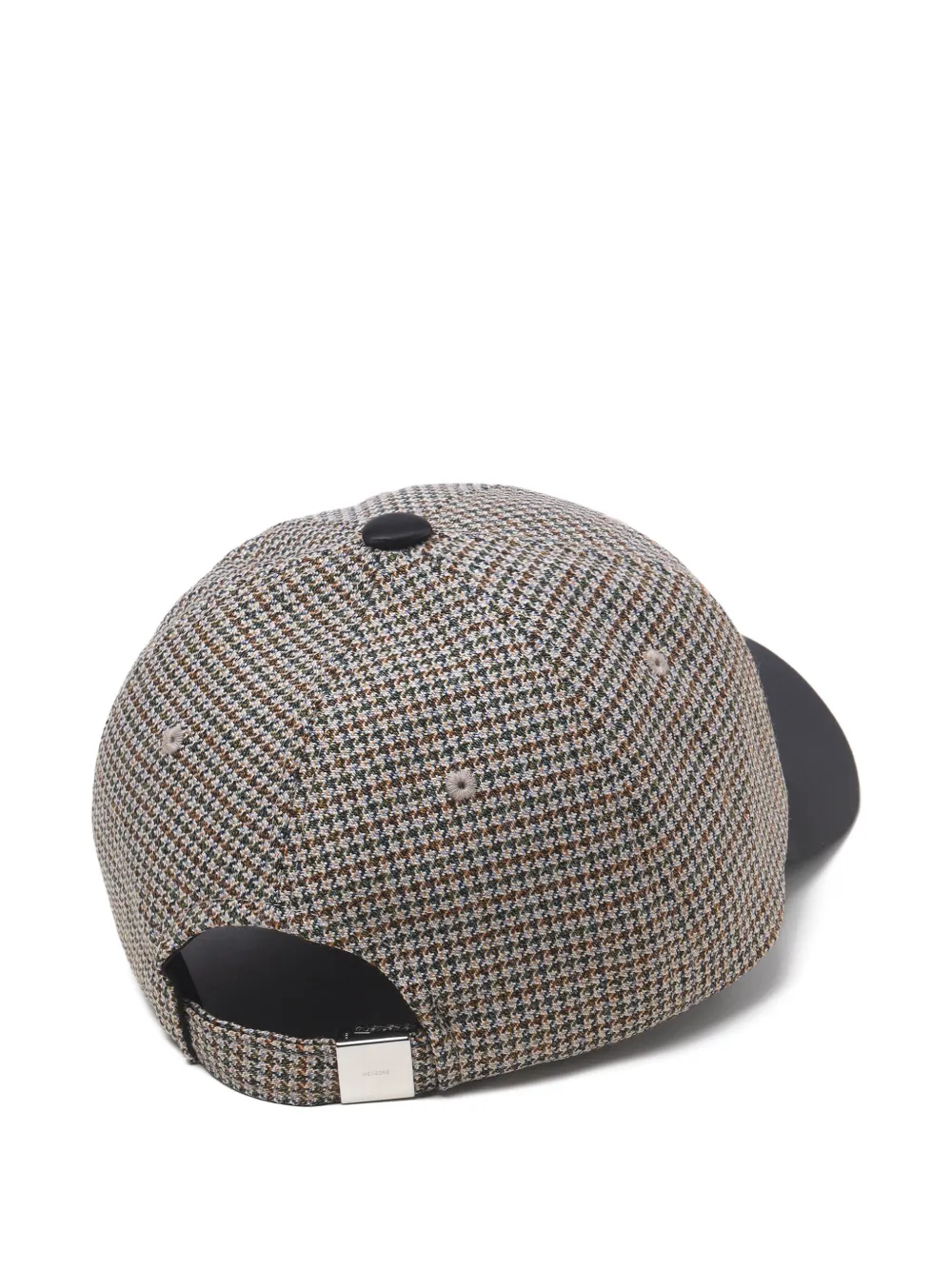 We11done houndstooth baseball cap - Zwart