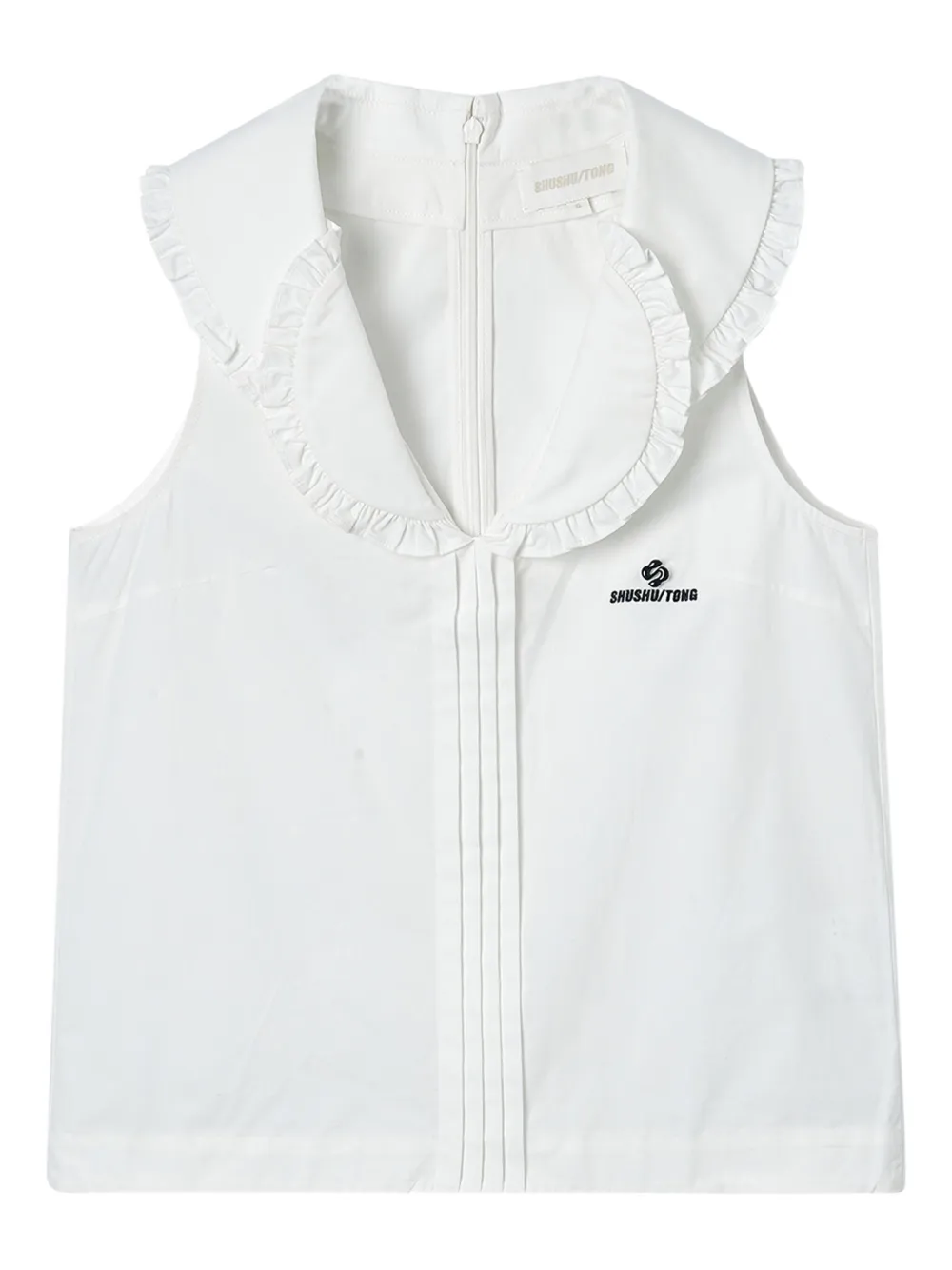 SHUSHU/TONG ruffled-collar sleeveless top | White | Image 1