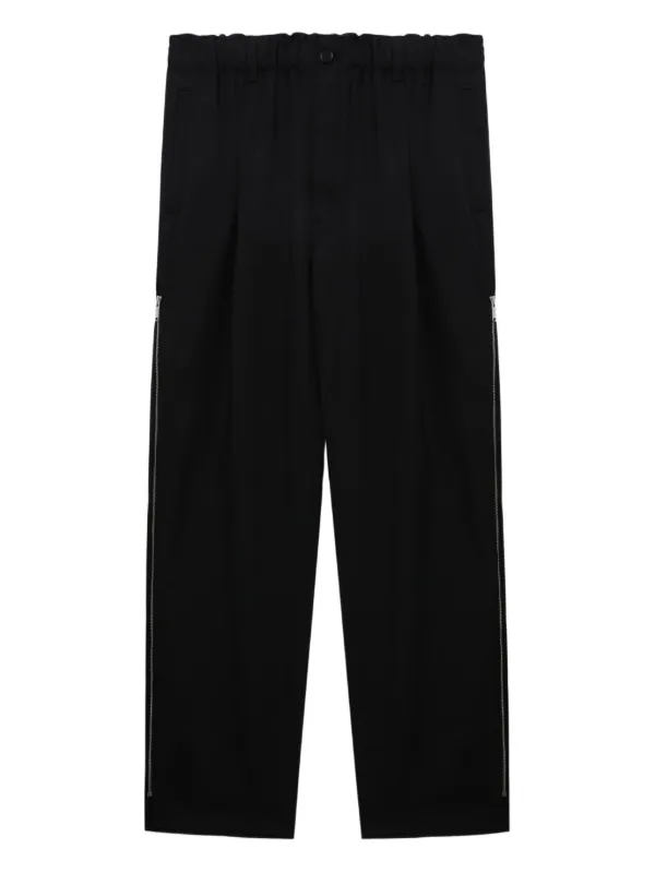Undercover ジップディテール タックパンツ | ブラック | FARFETCH JP