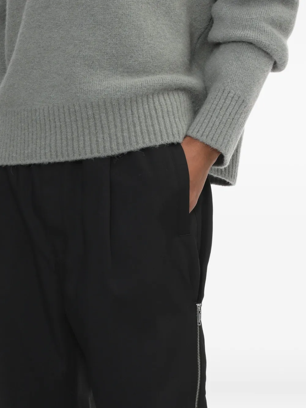 Undercover Plooibroek met ritsdetail Zwart