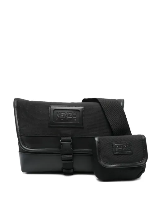Kenzo small Kommuter leather-trimmed bag