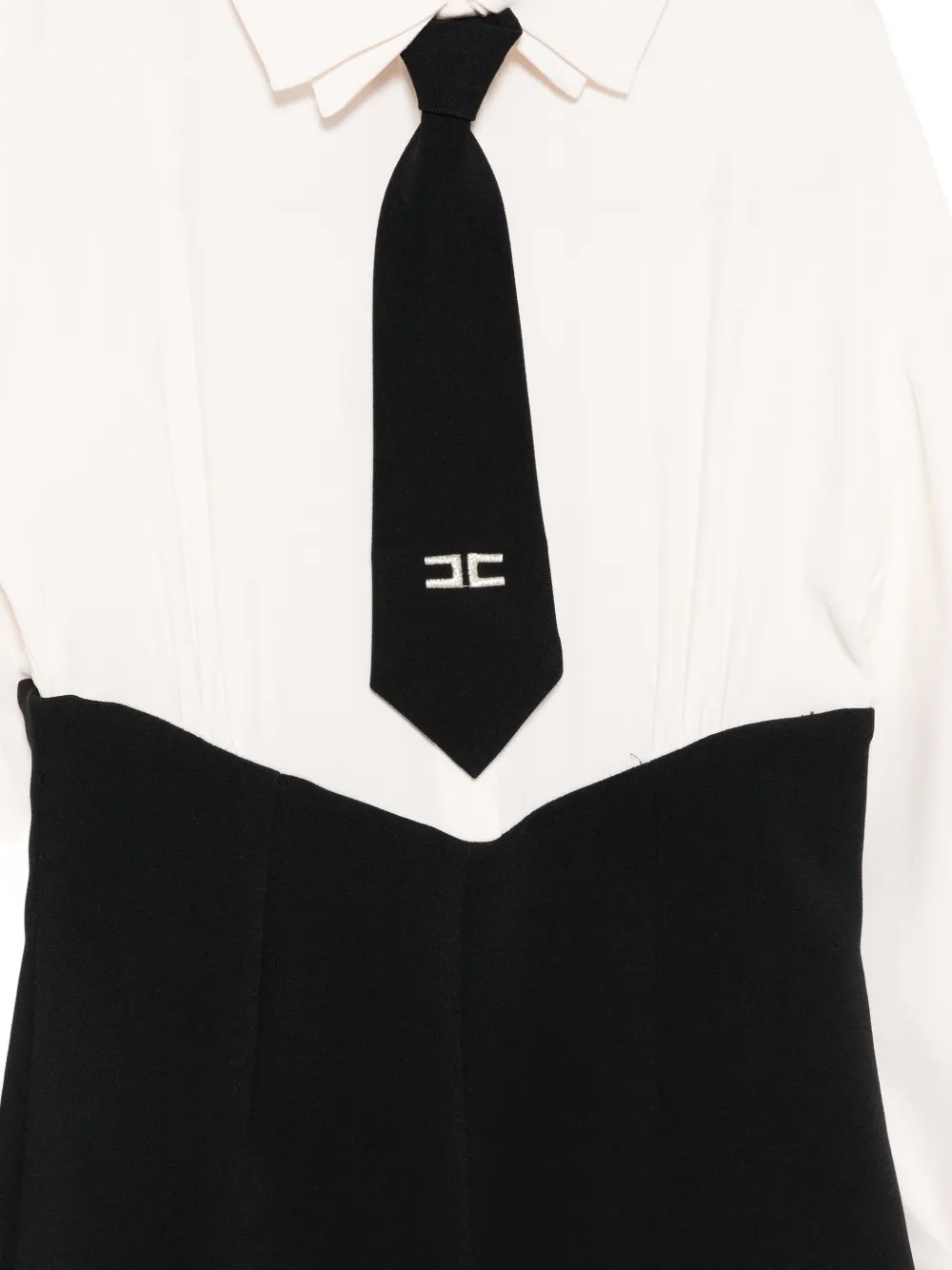 Elisabetta Franchi La Mia Bambina Jumpsuit met gestrikte hals Wit