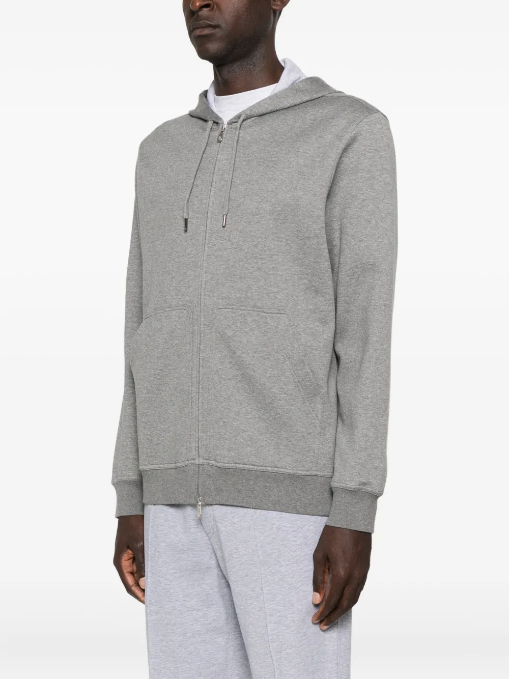 Brunello Cucinelli Hoodie met rits Grijs