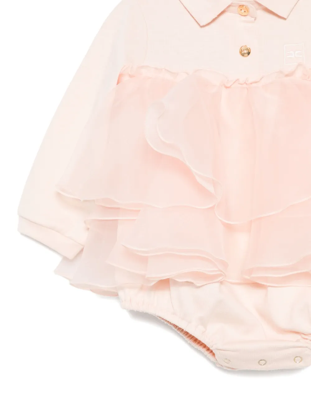 Elisabetta Franchi La Mia Bambina Layered-ruffle Body In Pink