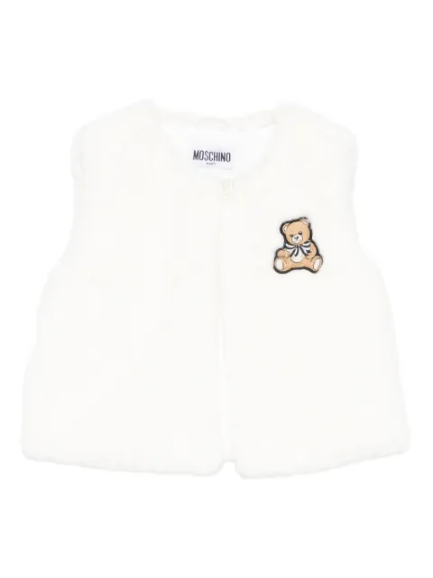 Moschino Kids teddy-embellished fleece vest