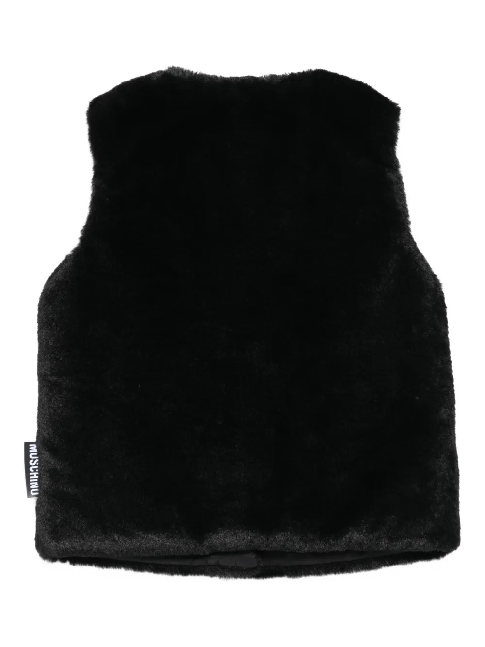 Moschino Kids Teddy Bear-patch pocket vest | Girls Faux Fur Jackets | Image 2