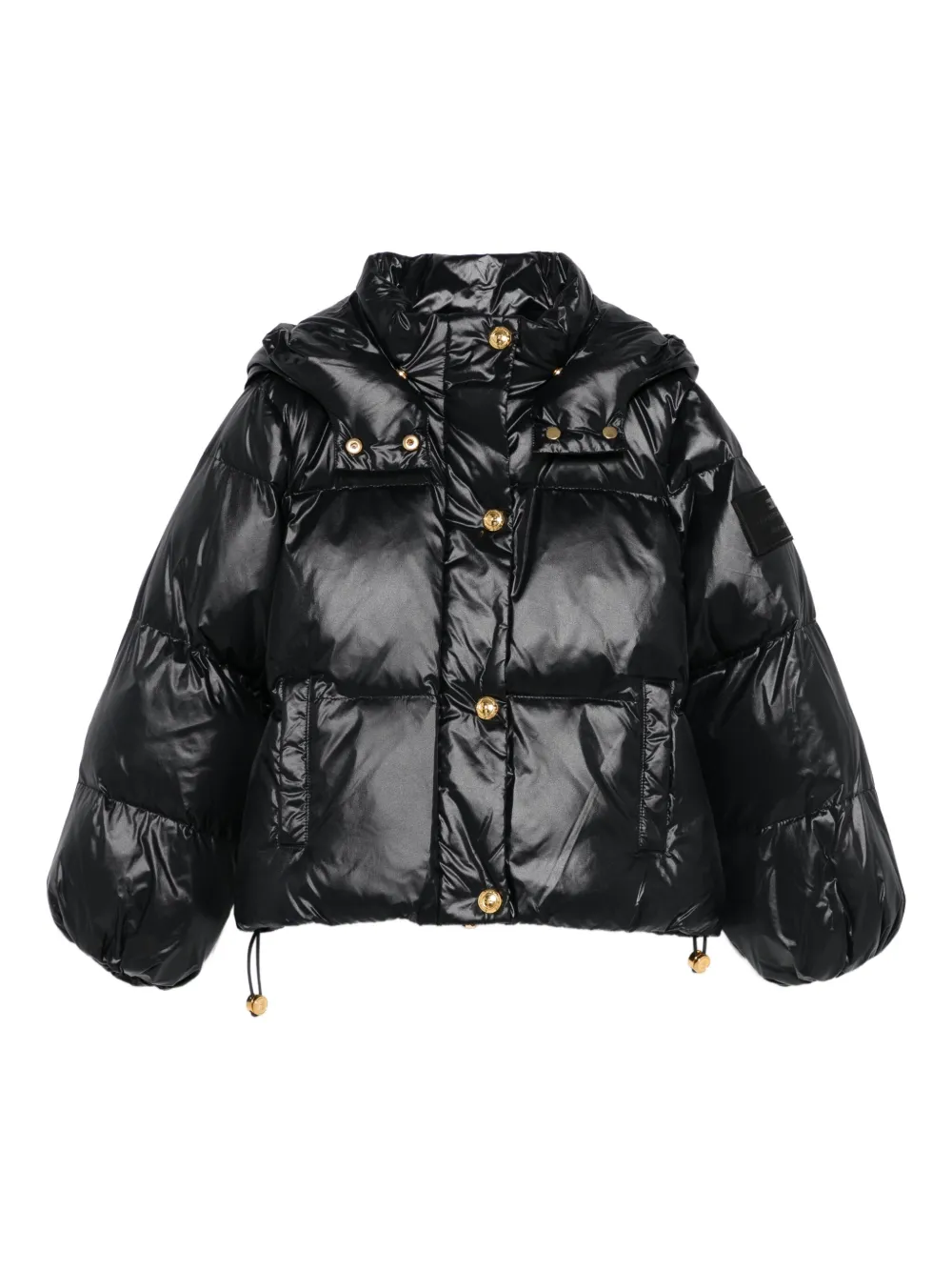 Elisabetta Franchi La Mia Bambina hooded puffer jacket | Black | Image 1