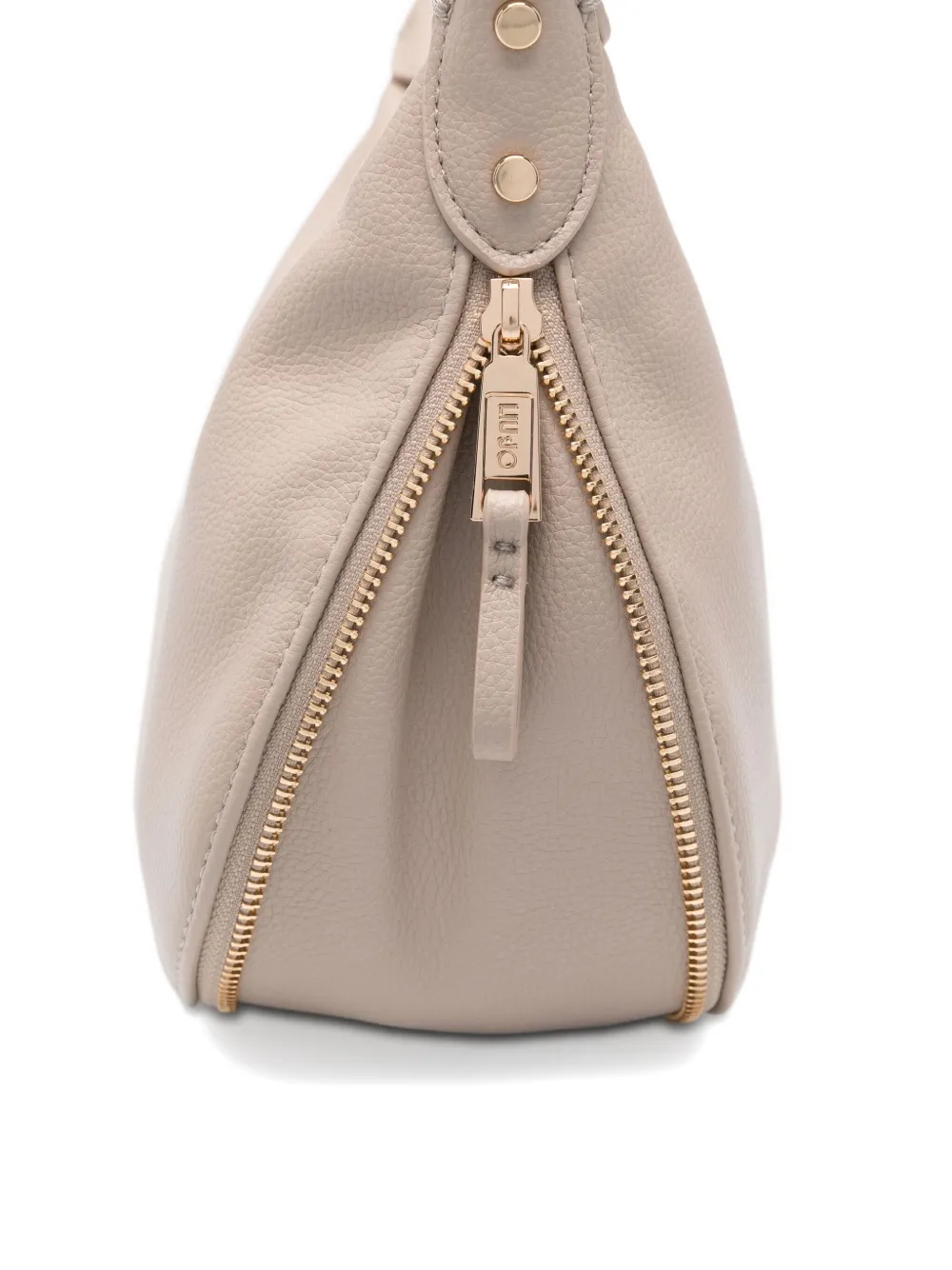 Liu •jo Zip-detail Curved Bag In Neutral