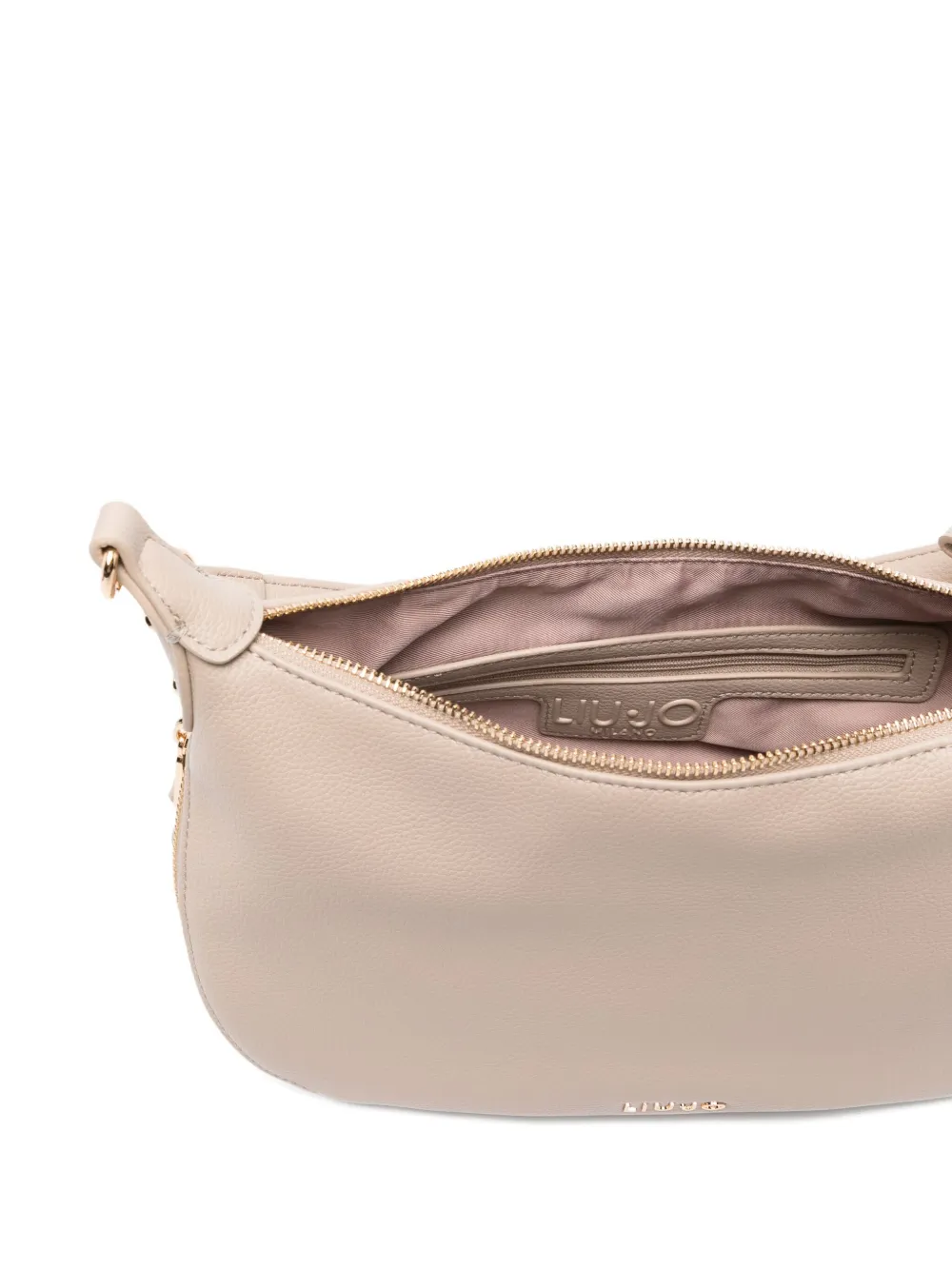 Liu •jo Zip-detail Curved Bag In Neutral