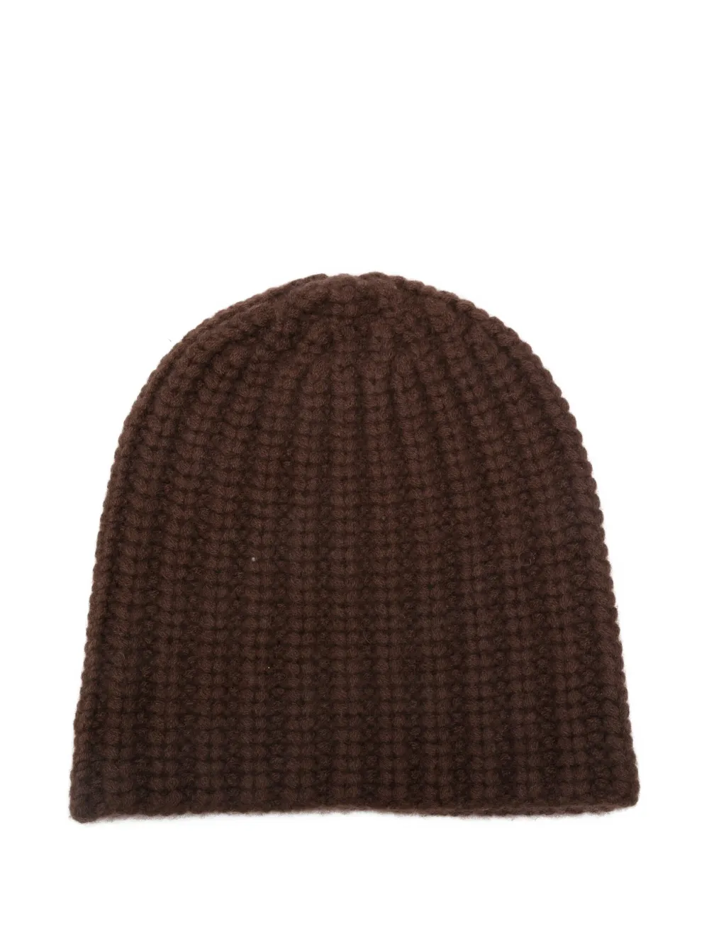 Liska bonnet en cachemire à design côtelé | marron | Image 1