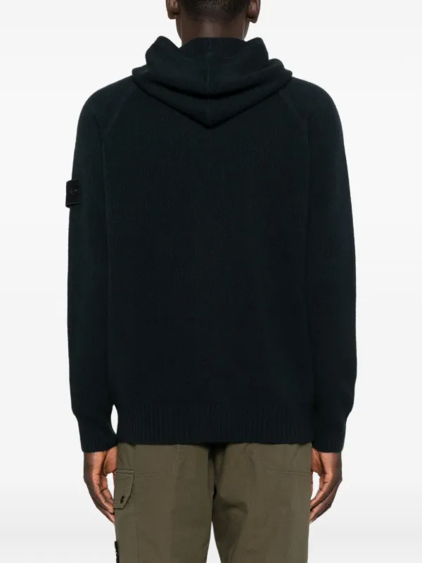 Stone Island ジップアップ パーカー | ブラック | FARFETCH JP