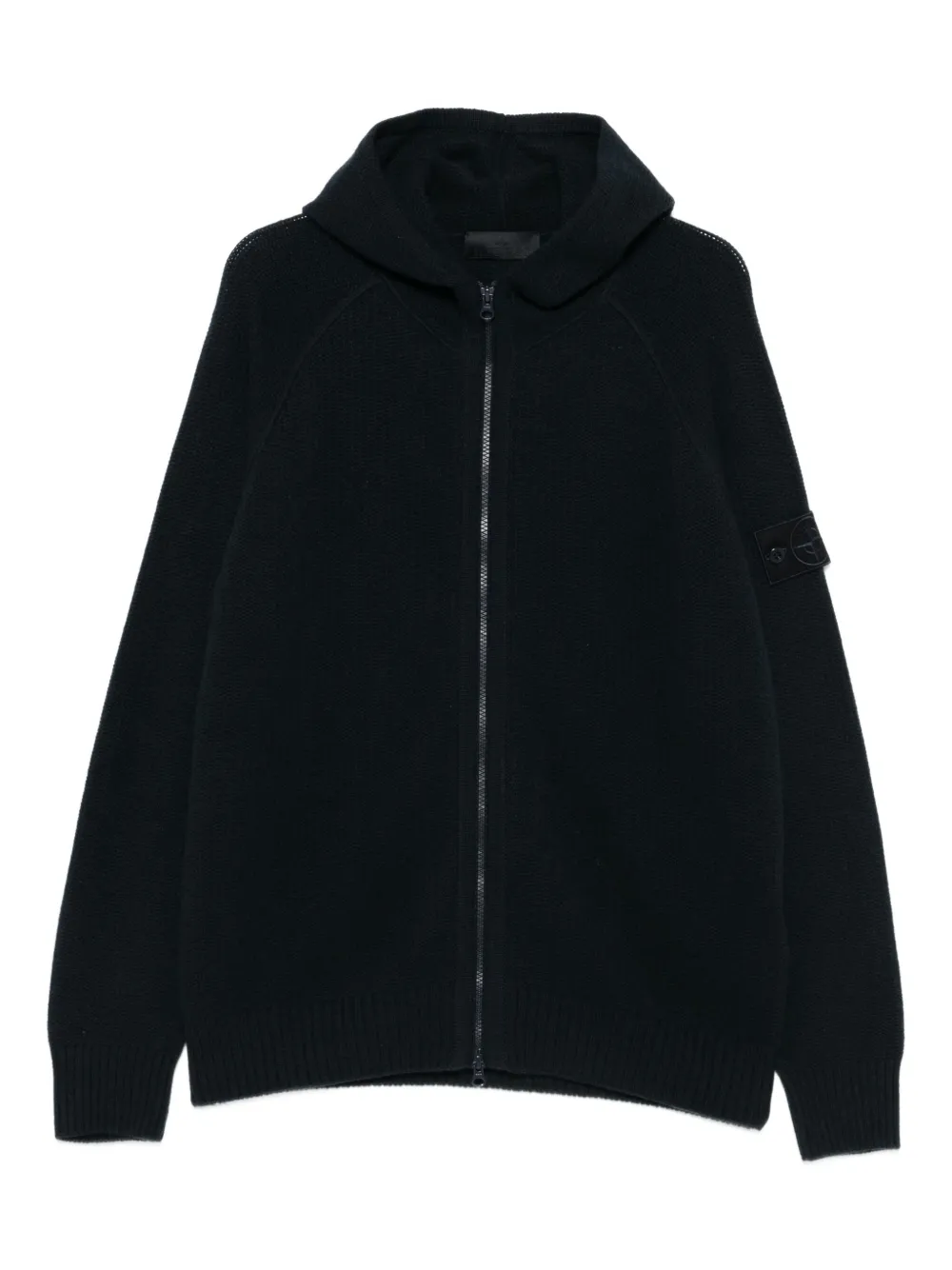 Stone Island zip-up hoodie | Black | Image 1
