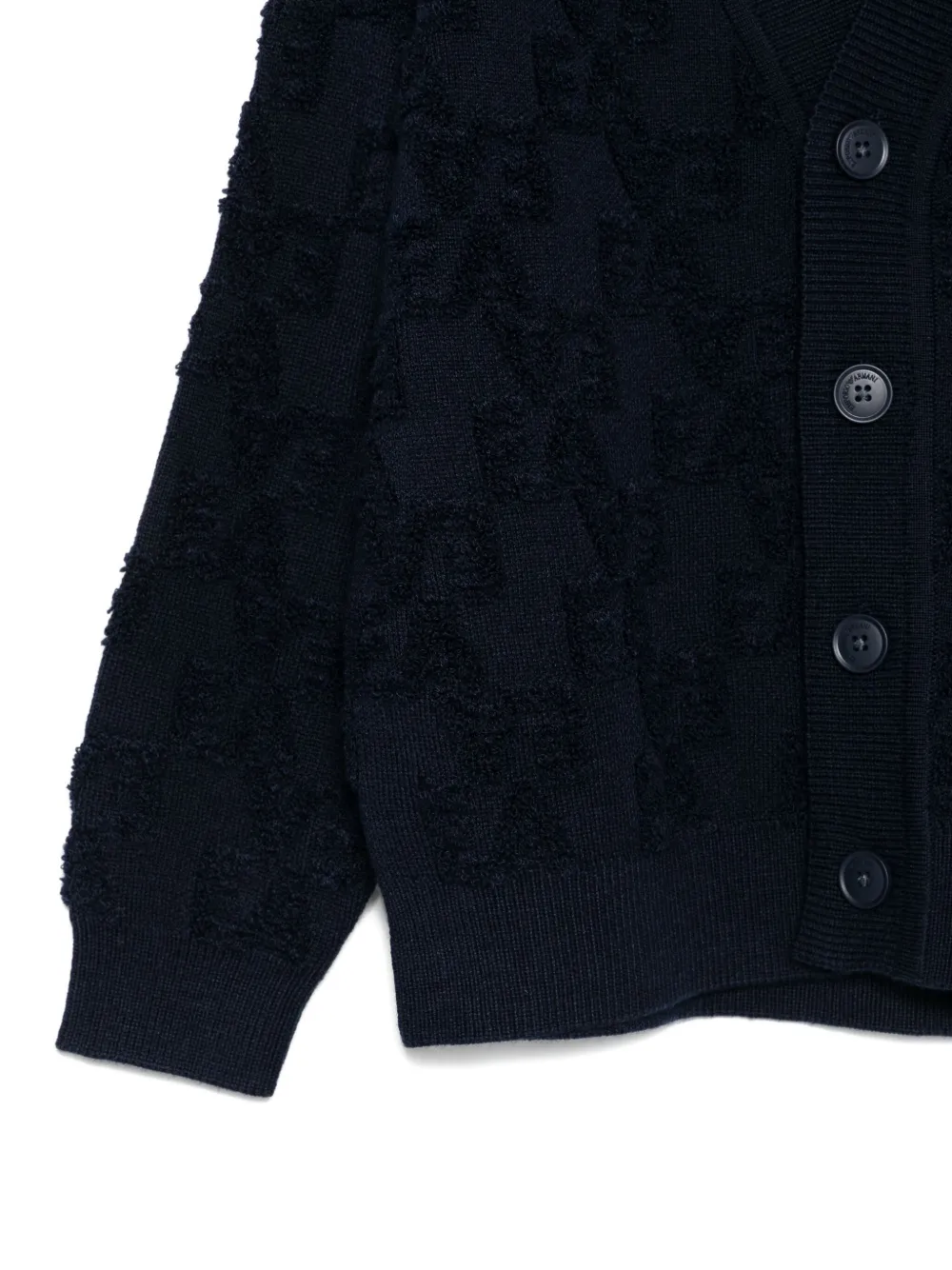 Emporio Armani Kids Vest met V-hals Blauw