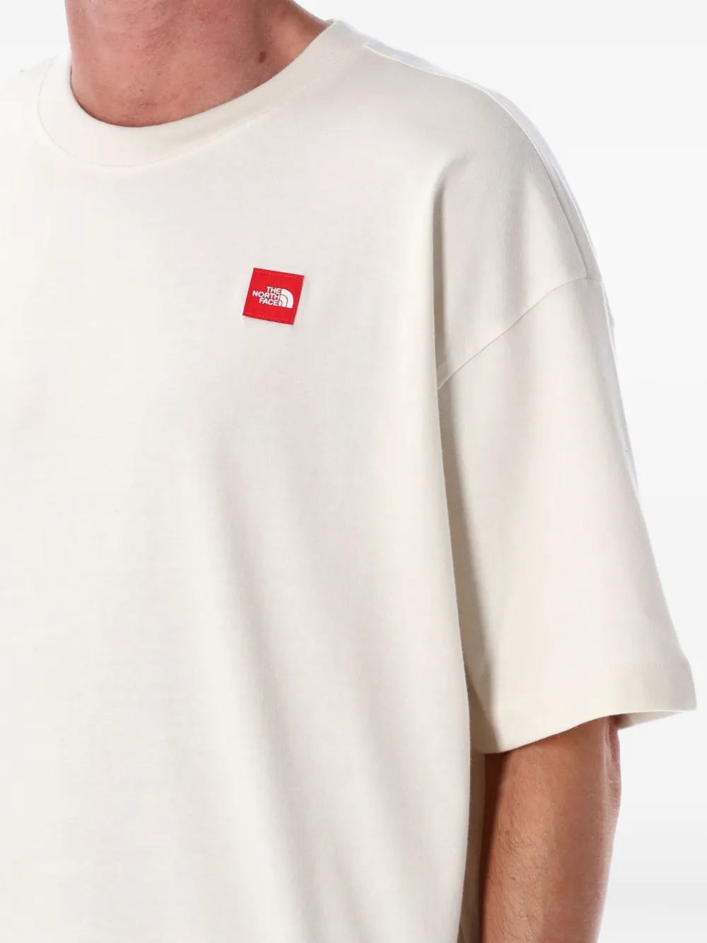 The North Face Tnf Red Box Relaxed Fit Logo Tee In White