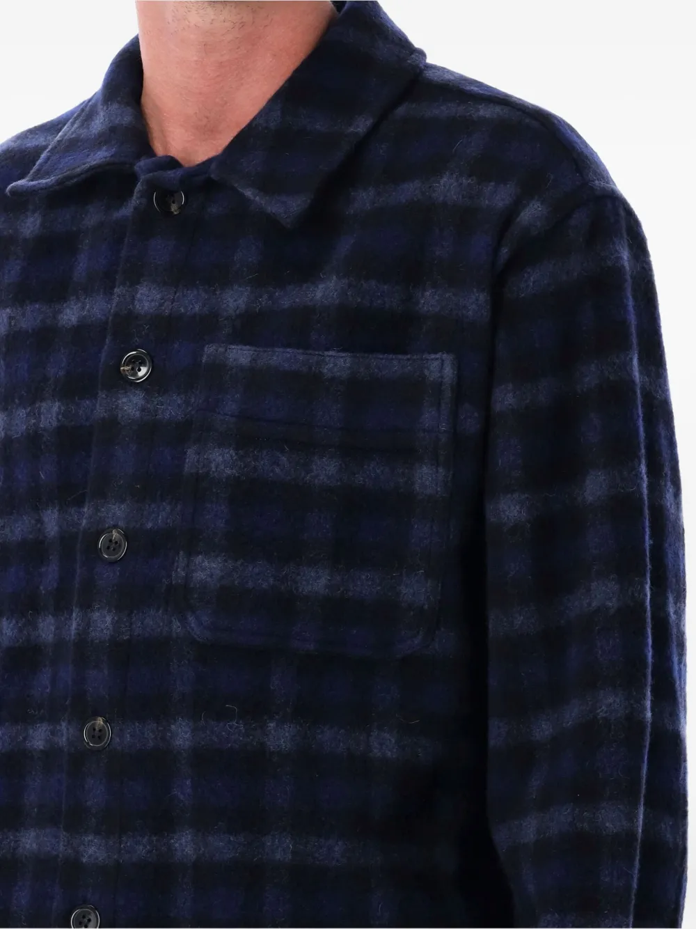 Apc A.p.c. A.p.c. Stanley Checked Wool Overshirt In Multi