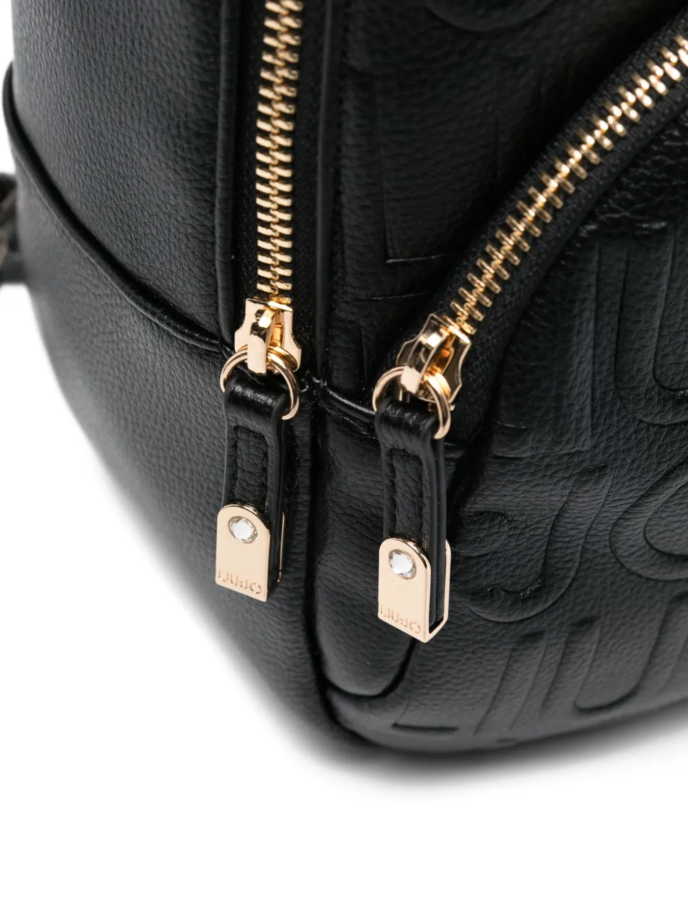 LIU JO Rugzak met logo-reliëf Zwart