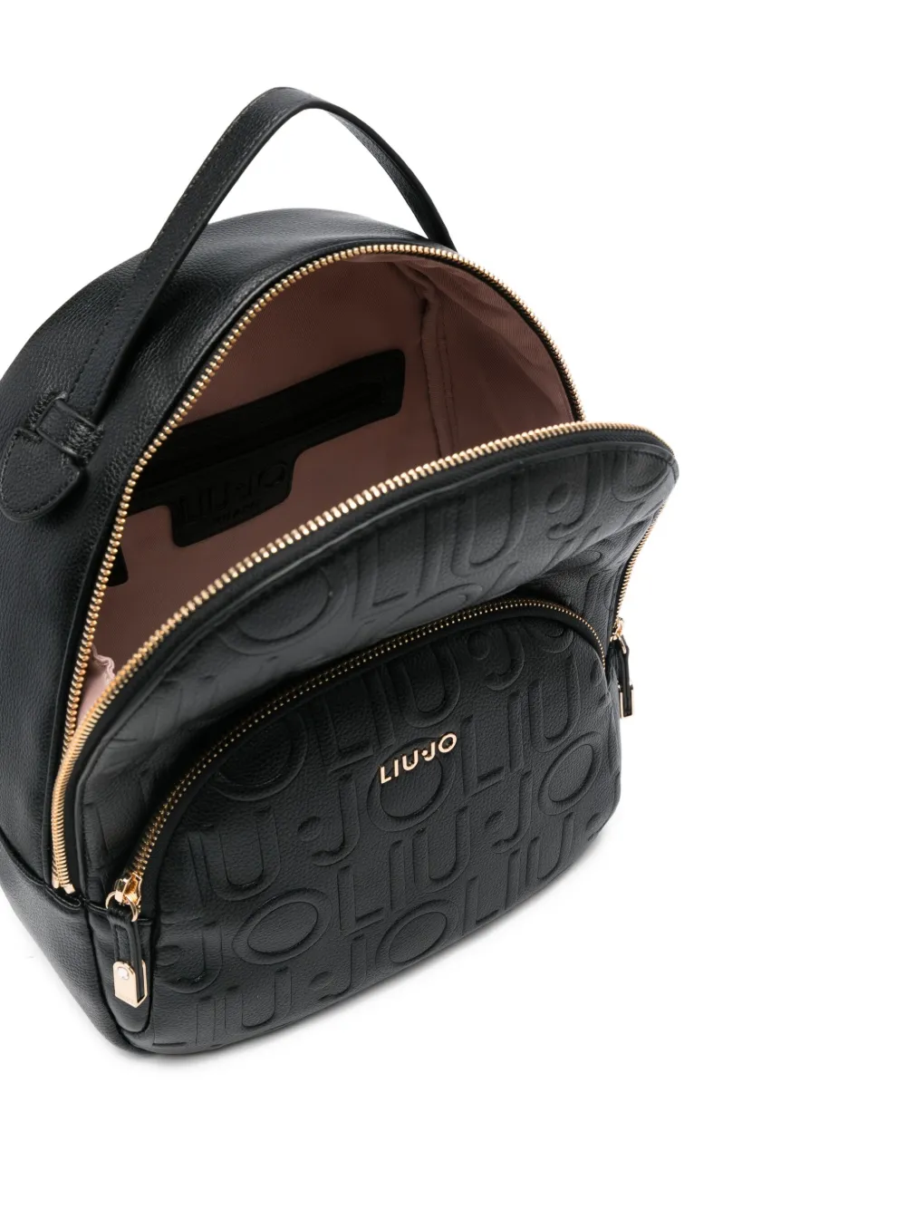 LIU JO Rugzak met logo-reliëf Zwart