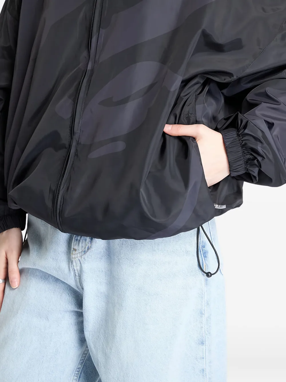 A BATHING APE ABC Camo jack met capuchon Zwart