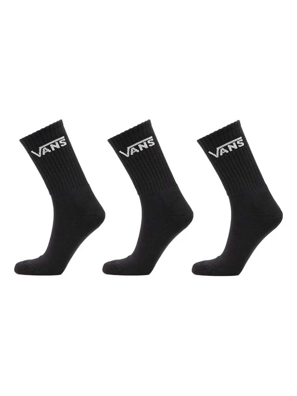 Vans Logo-jacquard Socks (pack Of Three) In Black