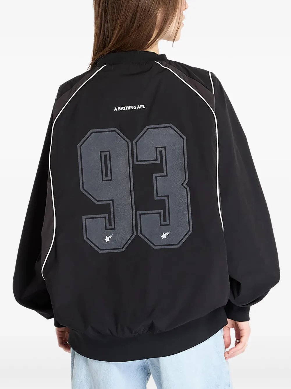 A BATHING APE Pullover met meerdere patches Zwart