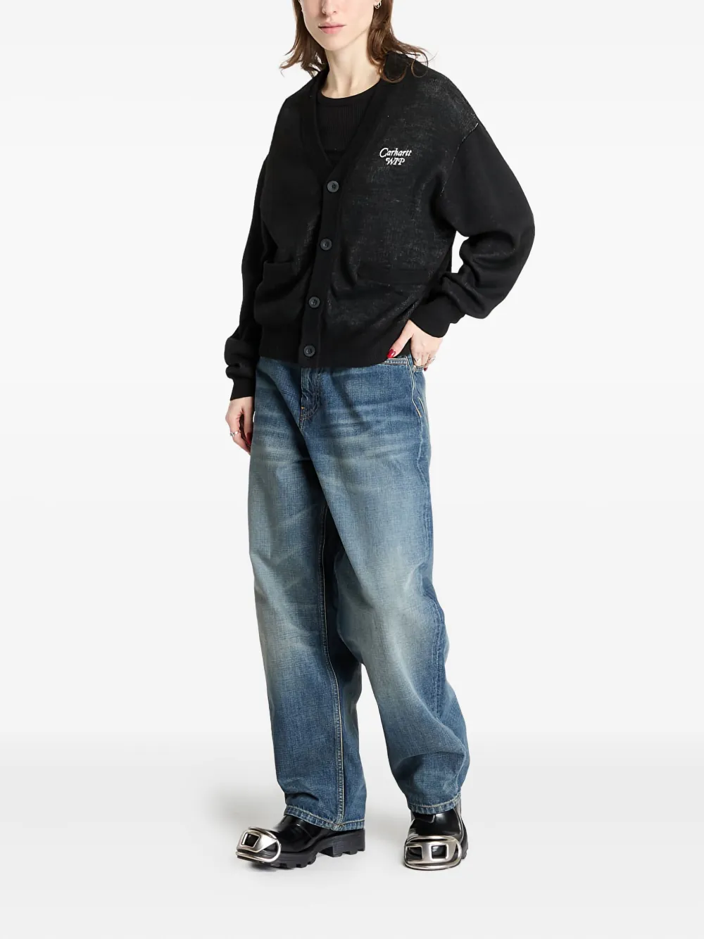 Carhartt WIP logo-embroidered buttoned cardigan | Cardigans | Image 2