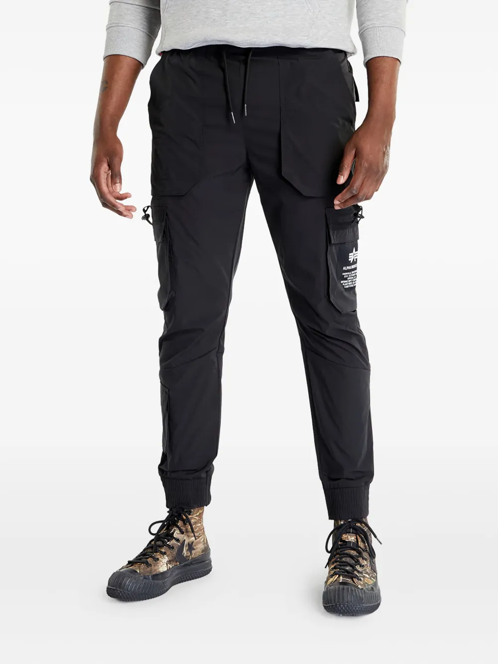 Alpha Industries cargo-pocket track pants - Zwart