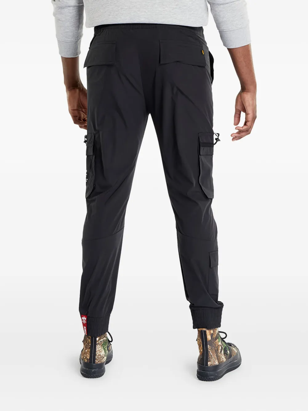 Alpha Industries Cargo-pocket Track Pants In Black