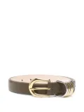 Déhanche Hollyhock gold-plated leather belt - Green