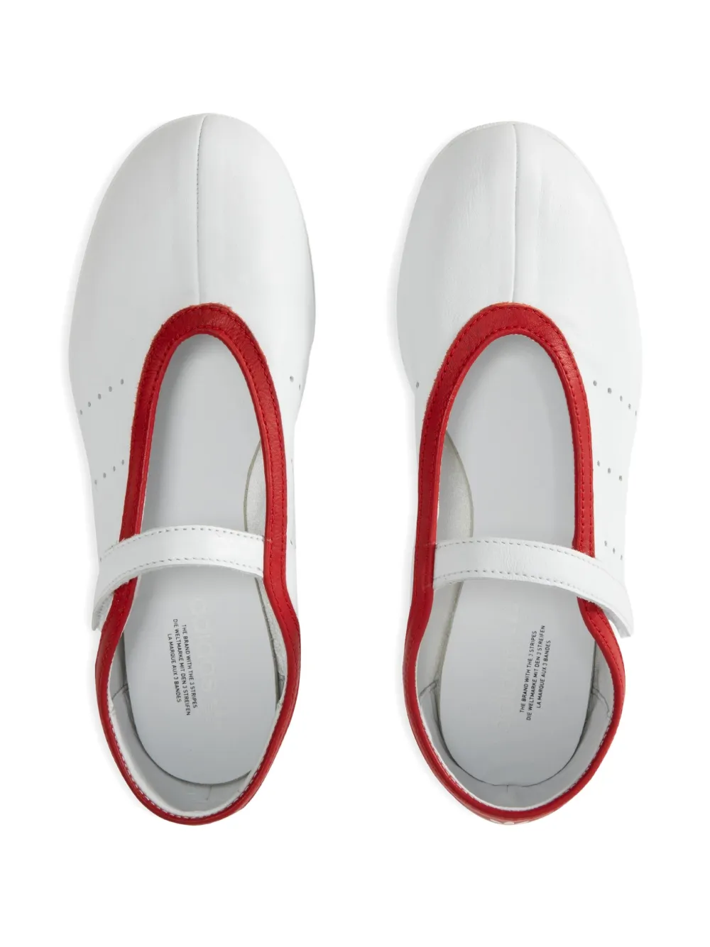 adidas Stan Smith leren ballerina's met bandje Wit