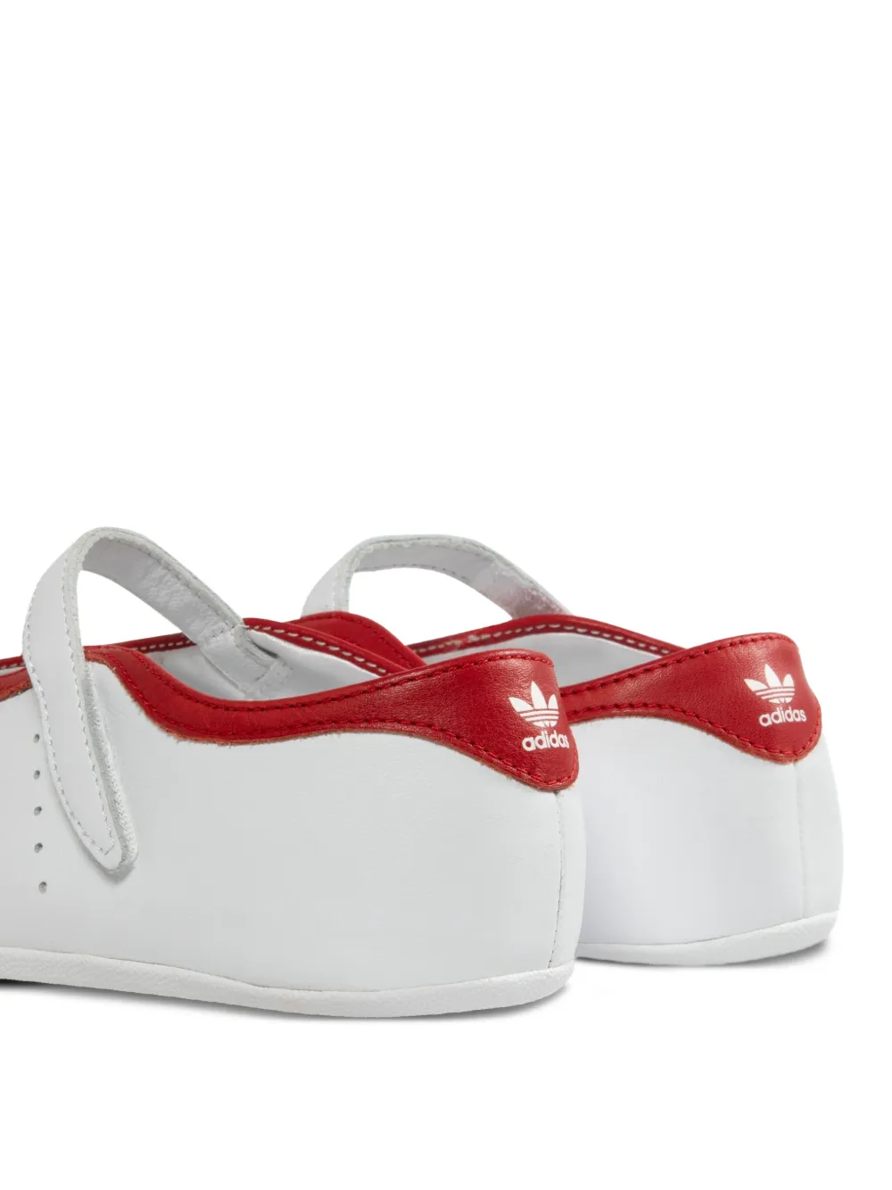 adidas Stan Smith leren ballerina's met bandje Wit